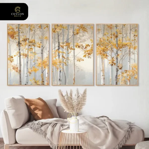 Golden Autumn Forest Wall Art