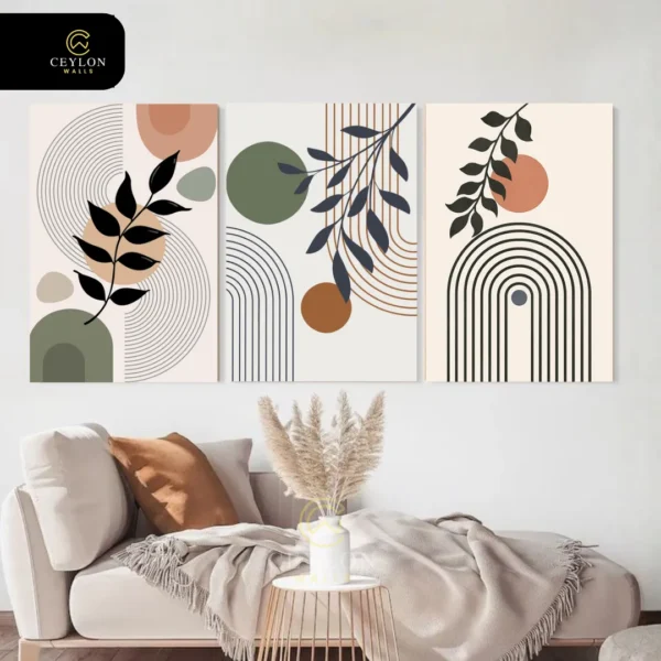 Earthy Arch & Leaf Wall Art