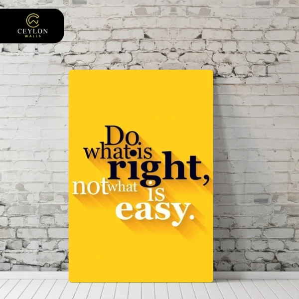 Do What Is Right Yellow Wall Art