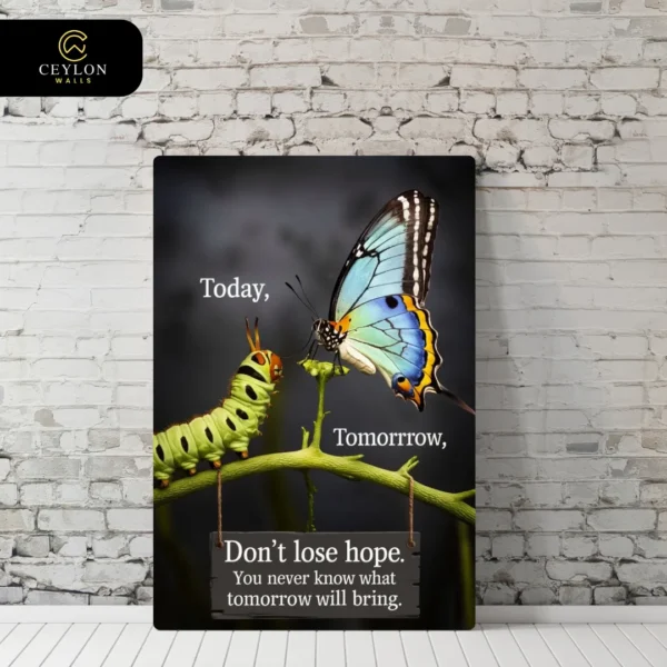 Caterpillar To Butterfly Transformation Wall Art