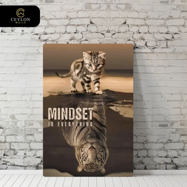 Mindset Kitten Tiger Reflection Wall Art