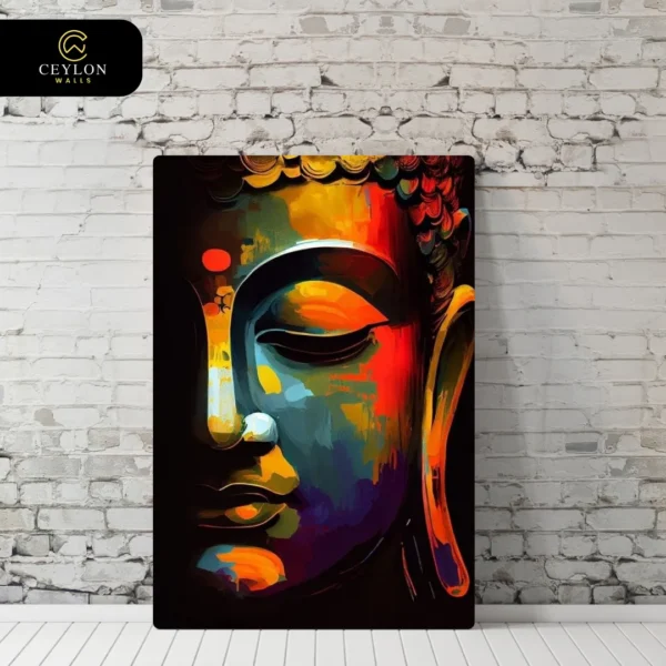 Vibrant Pop Art Buddha Wall Art