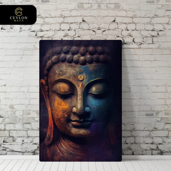 Antique Bronze Face Buddha Wall Art