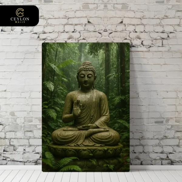 Emerald Forest Meditating Buddha Wall Art