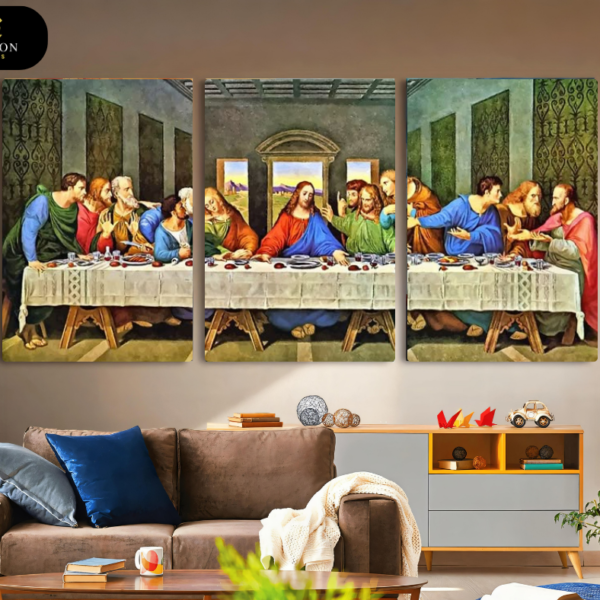 The Last Supper: Traditional Renaissance 3-Panel Canvas Art