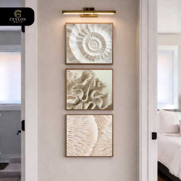 Earthy Abstract Botanical 3-Piece Premium Canvas Wall Art Set