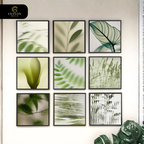 Tropical Greenery 9-Piece Premium Canvas Gallery Wall Set