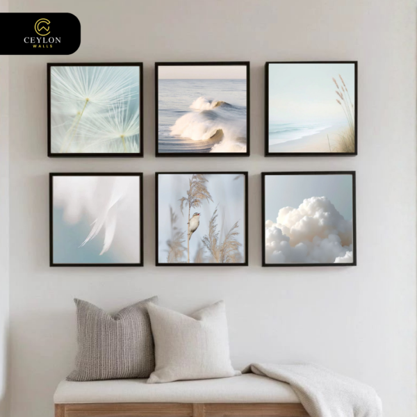 Coastal Serenity Landscape 6-Piece Premium Canvas Wall Art